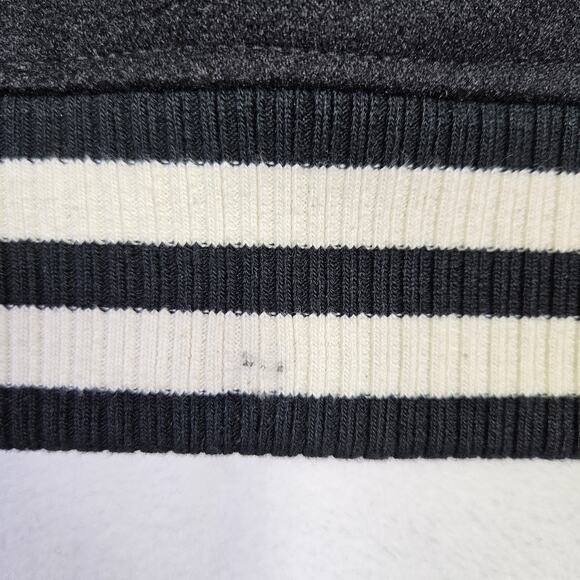 Abercrombie & Fitch Varsity Bomber Jacket Mens XL Wool Feel Relaxed Fit Black - Picture 6 of 10